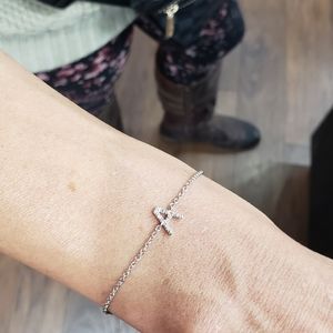 Natural Diamond Initial A Bracelet